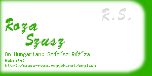 roza szusz business card